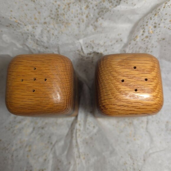 Vintage Don Shoemaker Danish Handcrafted Wooden Salt & Pepper Shaker Set MCM - Picture 3 of 9